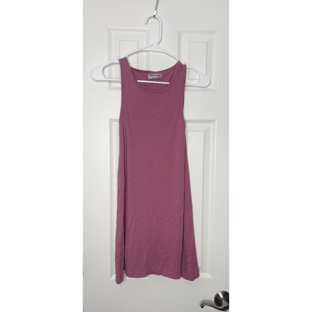 Michael Stars Women's‎ The Original Tee Tank Mini Dress Pink One Size Fits Most